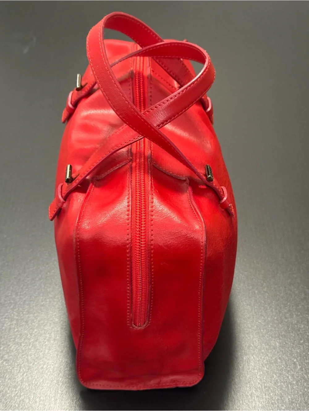 GENNY Made In Italy Red Leather Bag Purse